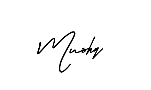 This is the best signature style for the Mushq name. Also you like these signature font (AmerikaSignatureDemo-Regular). Mix name signature. Mushq signature style 3 images and pictures png