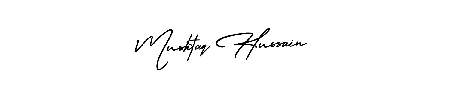 Create a beautiful signature design for name Mushtaq Hussain. With this signature (AmerikaSignatureDemo-Regular) fonts, you can make a handwritten signature for free. Mushtaq Hussain signature style 3 images and pictures png