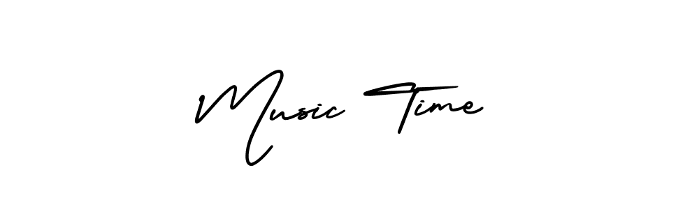 How to make Music Time name signature. Use AmerikaSignatureDemo-Regular style for creating short signs online. This is the latest handwritten sign. Music Time signature style 3 images and pictures png