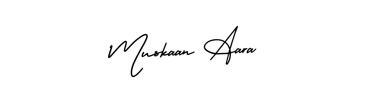 How to make Muskaan Aara name signature. Use AmerikaSignatureDemo-Regular style for creating short signs online. This is the latest handwritten sign. Muskaan Aara signature style 3 images and pictures png