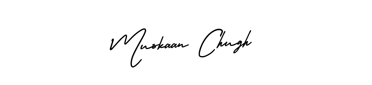 The best way (AmerikaSignatureDemo-Regular) to make a short signature is to pick only two or three words in your name. The name Muskaan Chugh include a total of six letters. For converting this name. Muskaan Chugh signature style 3 images and pictures png