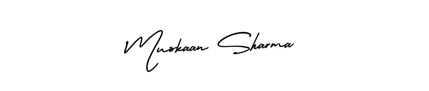 AmerikaSignatureDemo-Regular is a professional signature style that is perfect for those who want to add a touch of class to their signature. It is also a great choice for those who want to make their signature more unique. Get Muskaan Sharma name to fancy signature for free. Muskaan Sharma signature style 3 images and pictures png