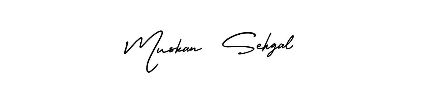 Make a beautiful signature design for name Muskan  Sehgal. With this signature (AmerikaSignatureDemo-Regular) style, you can create a handwritten signature for free. Muskan  Sehgal signature style 3 images and pictures png