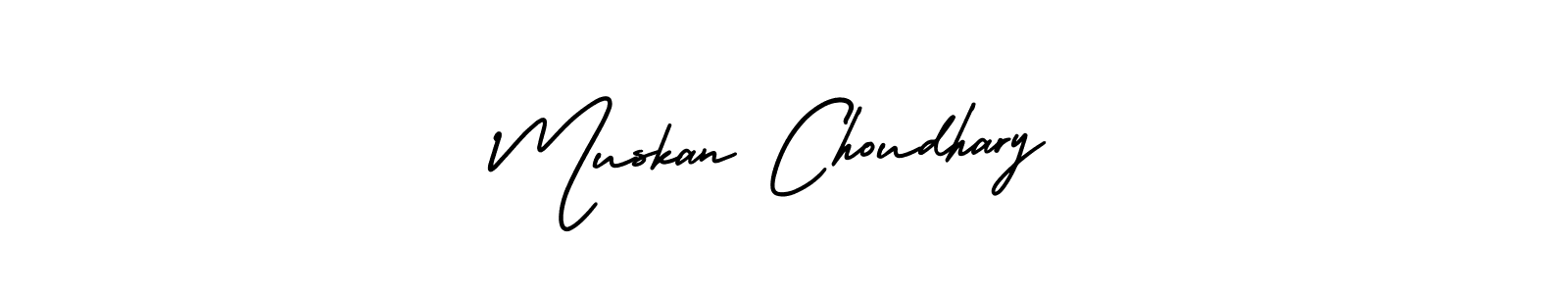 Use a signature maker to create a handwritten signature online. With this signature software, you can design (AmerikaSignatureDemo-Regular) your own signature for name Muskan Choudhary. Muskan Choudhary signature style 3 images and pictures png