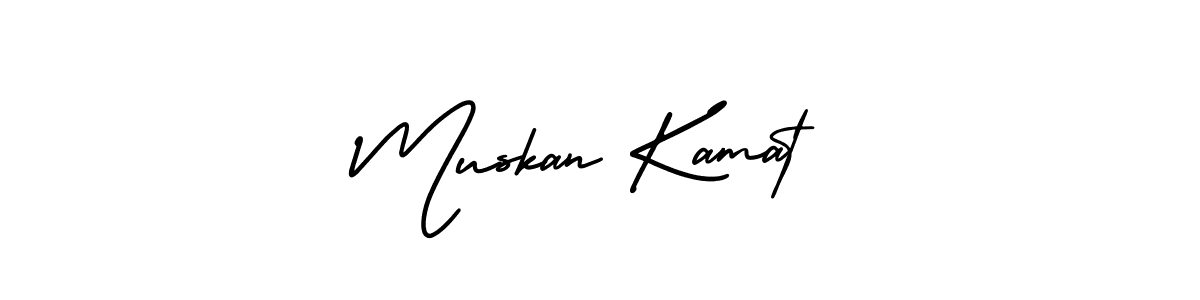 Design your own signature with our free online signature maker. With this signature software, you can create a handwritten (AmerikaSignatureDemo-Regular) signature for name Muskan Kamat. Muskan Kamat signature style 3 images and pictures png