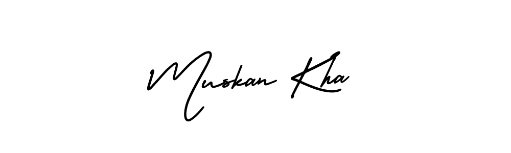 Also we have Muskan Kha name is the best signature style. Create professional handwritten signature collection using AmerikaSignatureDemo-Regular autograph style. Muskan Kha signature style 3 images and pictures png