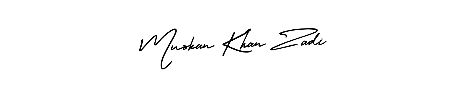 It looks lik you need a new signature style for name Muskan Khan Zadi. Design unique handwritten (AmerikaSignatureDemo-Regular) signature with our free signature maker in just a few clicks. Muskan Khan Zadi signature style 3 images and pictures png