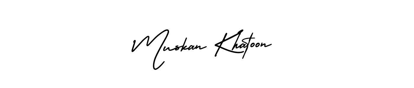 Create a beautiful signature design for name Muskan Khatoon. With this signature (AmerikaSignatureDemo-Regular) fonts, you can make a handwritten signature for free. Muskan Khatoon signature style 3 images and pictures png