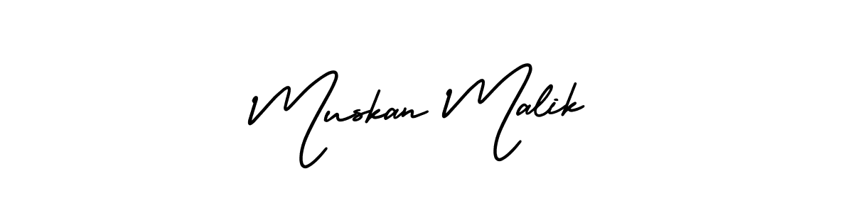 This is the best signature style for the Muskan Malik name. Also you like these signature font (AmerikaSignatureDemo-Regular). Mix name signature. Muskan Malik signature style 3 images and pictures png