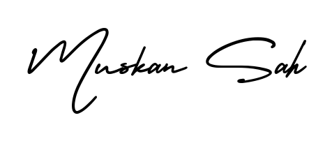 This is the best signature style for the Muskan Sah name. Also you like these signature font (AmerikaSignatureDemo-Regular). Mix name signature. Muskan Sah signature style 3 images and pictures png