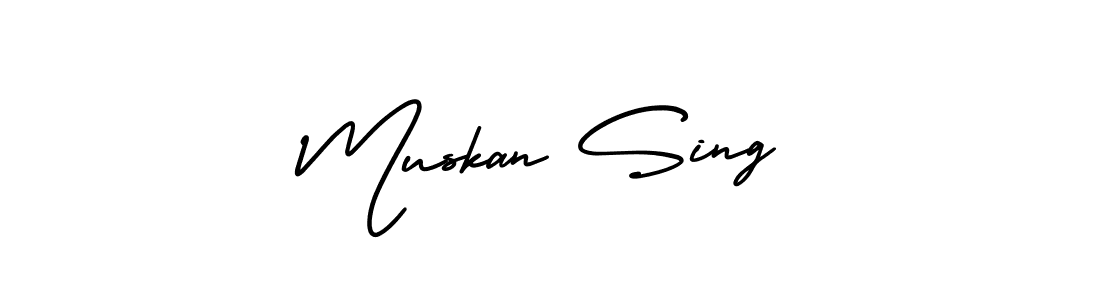 Create a beautiful signature design for name Muskan Sing. With this signature (AmerikaSignatureDemo-Regular) fonts, you can make a handwritten signature for free. Muskan Sing signature style 3 images and pictures png