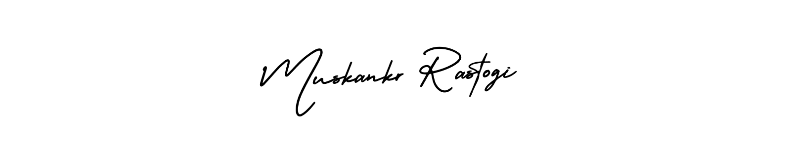 Muskankr Rastogi stylish signature style. Best Handwritten Sign (AmerikaSignatureDemo-Regular) for my name. Handwritten Signature Collection Ideas for my name Muskankr Rastogi. Muskankr Rastogi signature style 3 images and pictures png