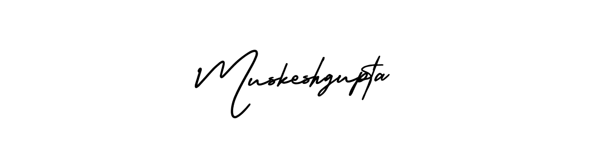 Create a beautiful signature design for name Muskeshgupta. With this signature (AmerikaSignatureDemo-Regular) fonts, you can make a handwritten signature for free. Muskeshgupta signature style 3 images and pictures png