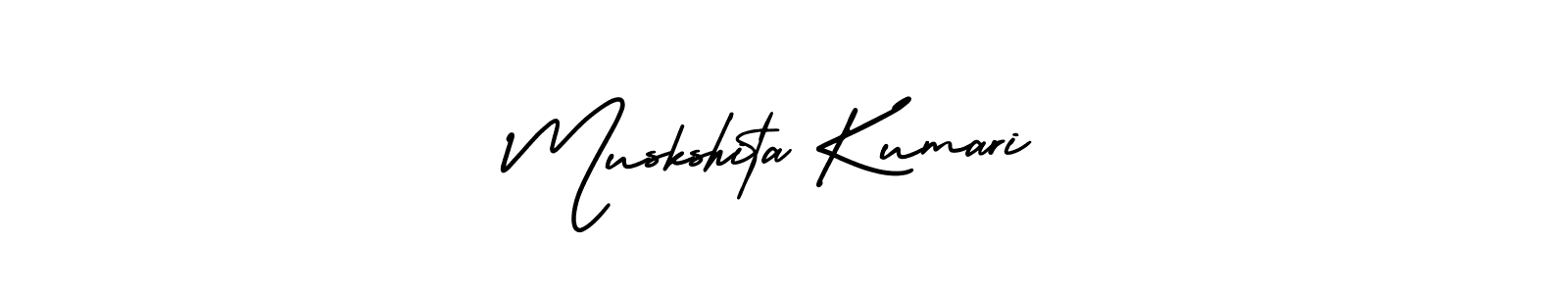 Make a beautiful signature design for name Muskshita Kumari. With this signature (AmerikaSignatureDemo-Regular) style, you can create a handwritten signature for free. Muskshita Kumari signature style 3 images and pictures png