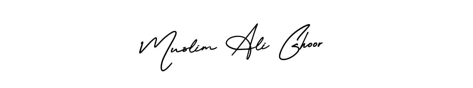 Make a beautiful signature design for name Muslim Ali Ghoor. Use this online signature maker to create a handwritten signature for free. Muslim Ali Ghoor signature style 3 images and pictures png