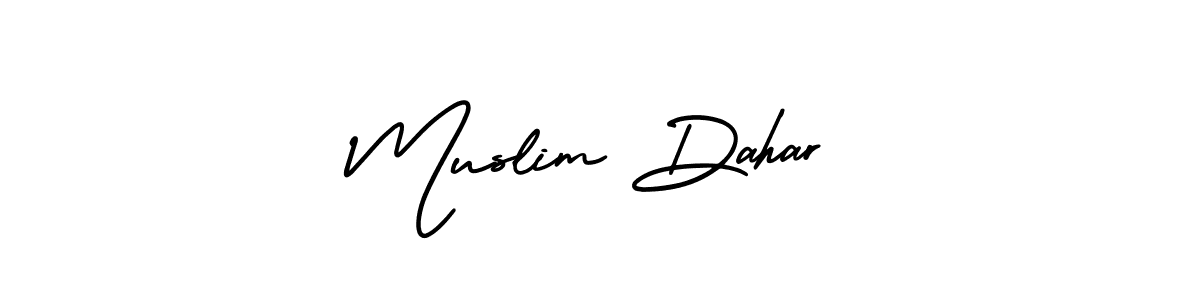 This is the best signature style for the Muslim Dahar name. Also you like these signature font (AmerikaSignatureDemo-Regular). Mix name signature. Muslim Dahar signature style 3 images and pictures png