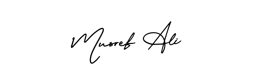 Musref Ali stylish signature style. Best Handwritten Sign (AmerikaSignatureDemo-Regular) for my name. Handwritten Signature Collection Ideas for my name Musref Ali. Musref Ali signature style 3 images and pictures png