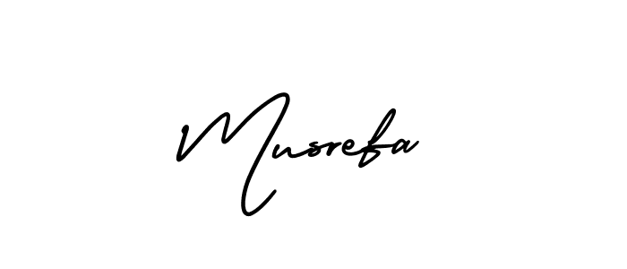It looks lik you need a new signature style for name Musrefa. Design unique handwritten (AmerikaSignatureDemo-Regular) signature with our free signature maker in just a few clicks. Musrefa signature style 3 images and pictures png