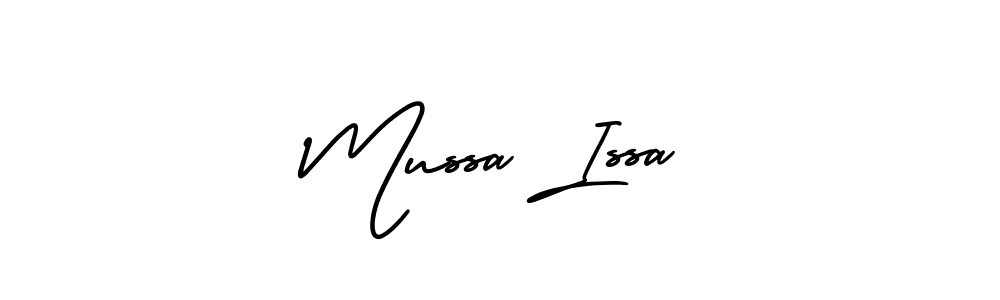The best way (AmerikaSignatureDemo-Regular) to make a short signature is to pick only two or three words in your name. The name Mussa Issa include a total of six letters. For converting this name. Mussa Issa signature style 3 images and pictures png