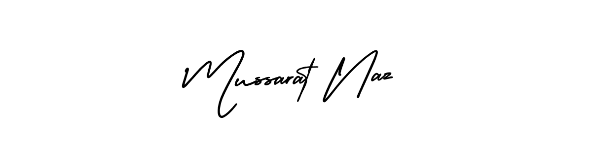 The best way (AmerikaSignatureDemo-Regular) to make a short signature is to pick only two or three words in your name. The name Mussarat Naz include a total of six letters. For converting this name. Mussarat Naz signature style 3 images and pictures png