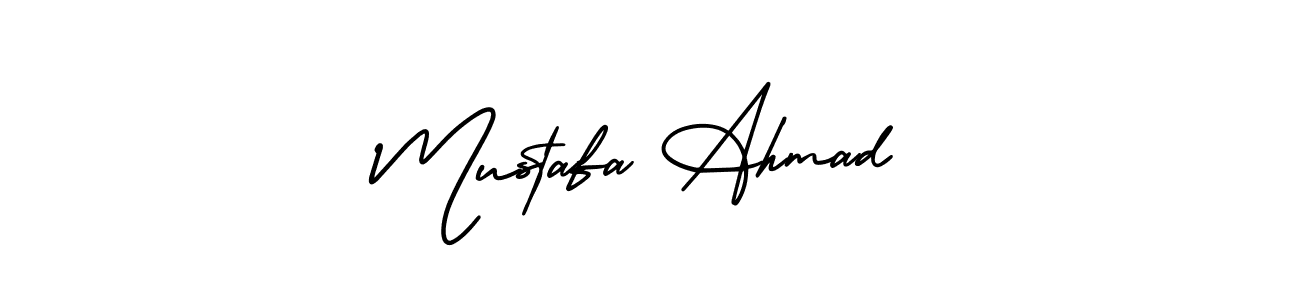 Create a beautiful signature design for name Mustafa Ahmad. With this signature (AmerikaSignatureDemo-Regular) fonts, you can make a handwritten signature for free. Mustafa Ahmad signature style 3 images and pictures png