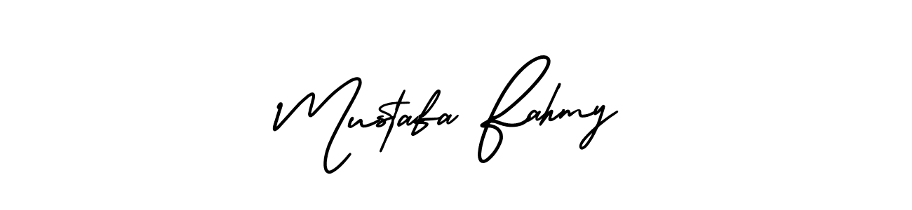 Design your own signature with our free online signature maker. With this signature software, you can create a handwritten (AmerikaSignatureDemo-Regular) signature for name Mustafa Fahmy. Mustafa Fahmy signature style 3 images and pictures png