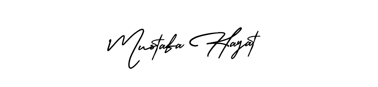 How to make Mustafa Hayat signature? AmerikaSignatureDemo-Regular is a professional autograph style. Create handwritten signature for Mustafa Hayat name. Mustafa Hayat signature style 3 images and pictures png