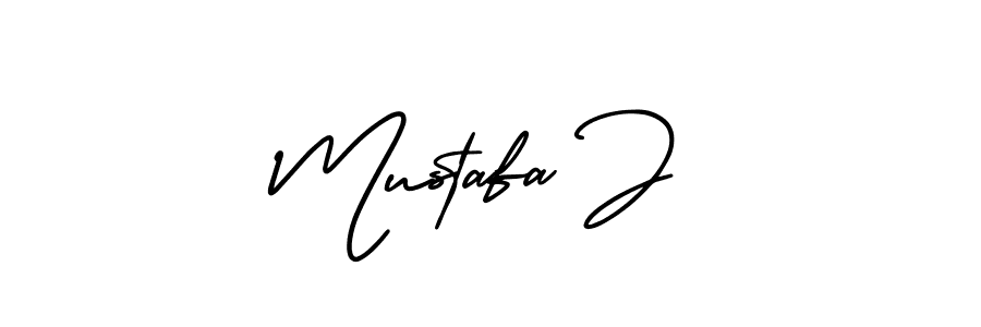 How to Draw Mustafa J signature style? AmerikaSignatureDemo-Regular is a latest design signature styles for name Mustafa J. Mustafa J signature style 3 images and pictures png