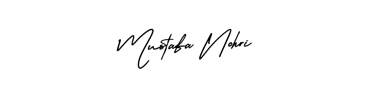 How to make Mustafa Nohri name signature. Use AmerikaSignatureDemo-Regular style for creating short signs online. This is the latest handwritten sign. Mustafa Nohri signature style 3 images and pictures png