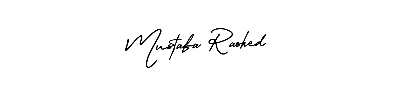 This is the best signature style for the Mustafa Rashed name. Also you like these signature font (AmerikaSignatureDemo-Regular). Mix name signature. Mustafa Rashed signature style 3 images and pictures png