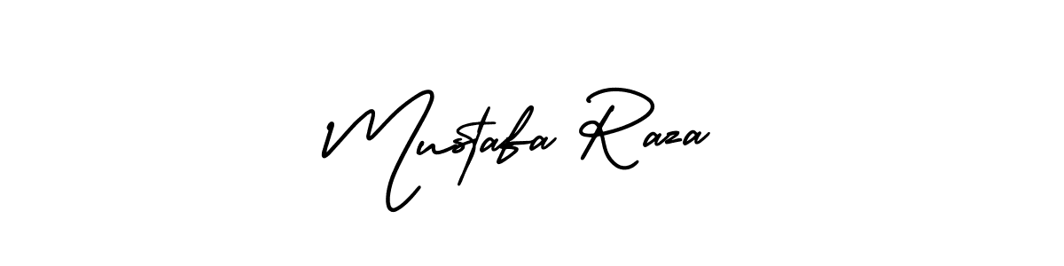 The best way (AmerikaSignatureDemo-Regular) to make a short signature is to pick only two or three words in your name. The name Mustafa Raza include a total of six letters. For converting this name. Mustafa Raza signature style 3 images and pictures png