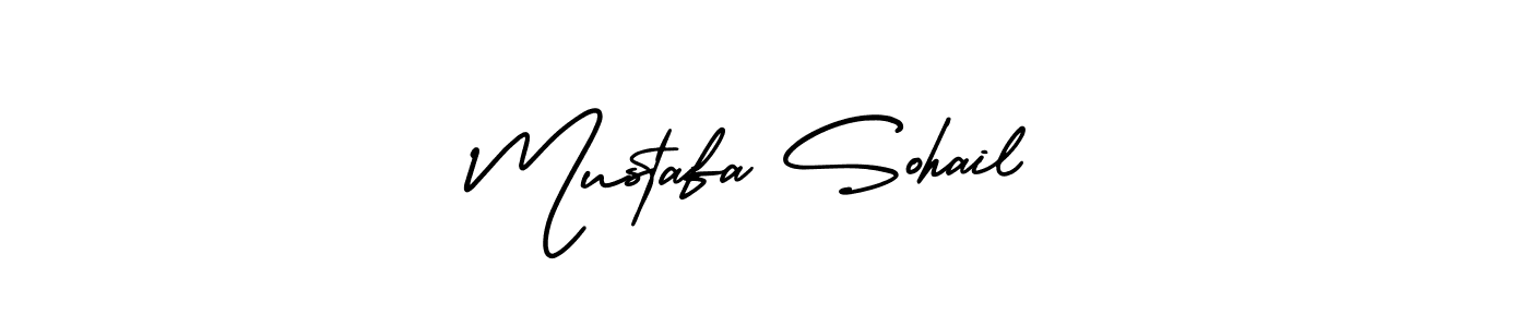 Mustafa Sohail stylish signature style. Best Handwritten Sign (AmerikaSignatureDemo-Regular) for my name. Handwritten Signature Collection Ideas for my name Mustafa Sohail. Mustafa Sohail signature style 3 images and pictures png