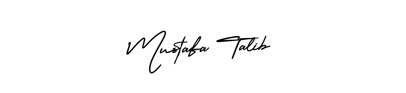 It looks lik you need a new signature style for name Mustafa Talib. Design unique handwritten (AmerikaSignatureDemo-Regular) signature with our free signature maker in just a few clicks. Mustafa Talib signature style 3 images and pictures png