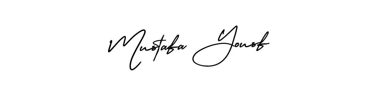 Make a beautiful signature design for name Mustafa Yousf. With this signature (AmerikaSignatureDemo-Regular) style, you can create a handwritten signature for free. Mustafa Yousf signature style 3 images and pictures png