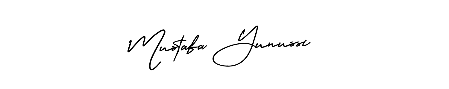 Use a signature maker to create a handwritten signature online. With this signature software, you can design (AmerikaSignatureDemo-Regular) your own signature for name Mustafa Yunussi. Mustafa Yunussi signature style 3 images and pictures png