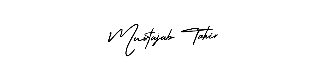 Make a beautiful signature design for name Mustajab Tahir. With this signature (AmerikaSignatureDemo-Regular) style, you can create a handwritten signature for free. Mustajab Tahir signature style 3 images and pictures png