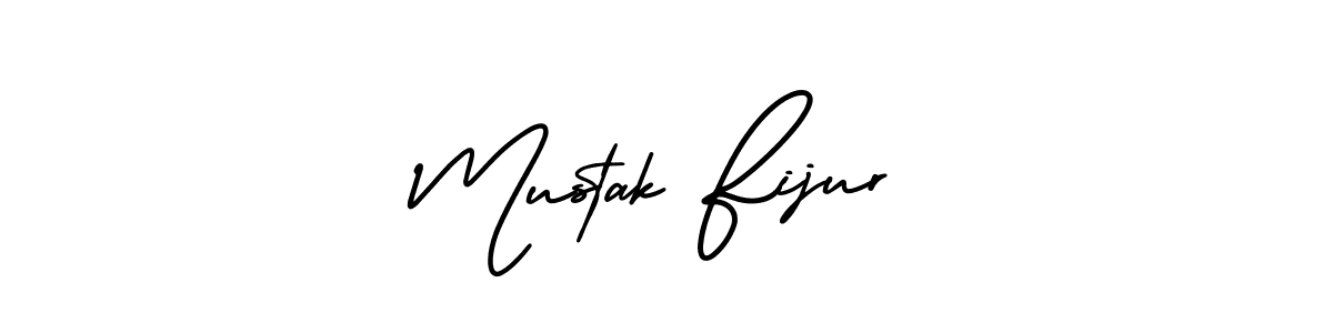 How to make Mustak Fijur name signature. Use AmerikaSignatureDemo-Regular style for creating short signs online. This is the latest handwritten sign. Mustak Fijur signature style 3 images and pictures png