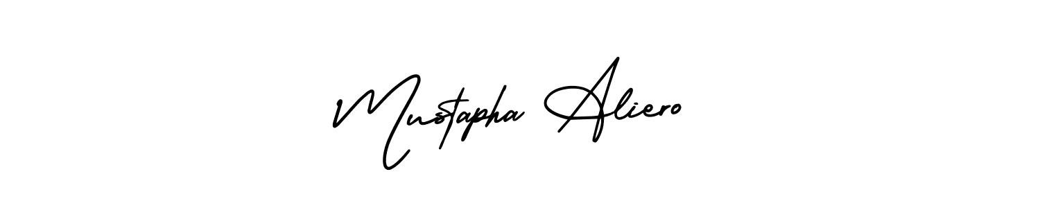 Make a beautiful signature design for name Mustapha Aliero. With this signature (AmerikaSignatureDemo-Regular) style, you can create a handwritten signature for free. Mustapha Aliero signature style 3 images and pictures png