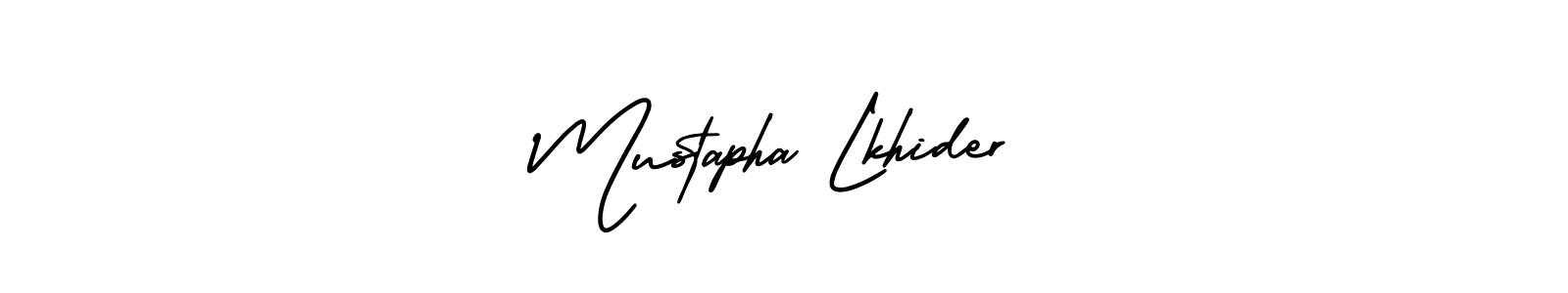 You can use this online signature creator to create a handwritten signature for the name Mustapha Lkhider. This is the best online autograph maker. Mustapha Lkhider signature style 3 images and pictures png