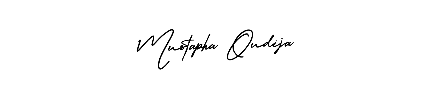 Use a signature maker to create a handwritten signature online. With this signature software, you can design (AmerikaSignatureDemo-Regular) your own signature for name Mustapha Oudija. Mustapha Oudija signature style 3 images and pictures png