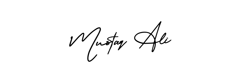 The best way (AmerikaSignatureDemo-Regular) to make a short signature is to pick only two or three words in your name. The name Mustaq Ali include a total of six letters. For converting this name. Mustaq Ali signature style 3 images and pictures png