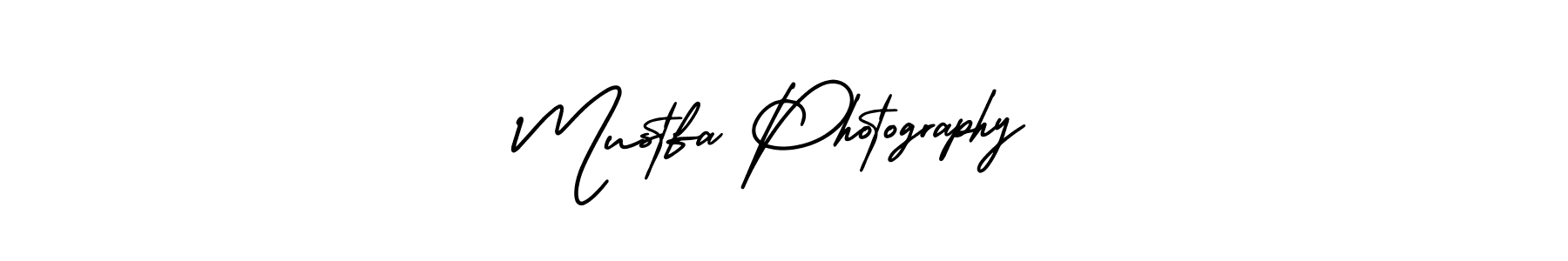 How to make Mustfa Photography name signature. Use AmerikaSignatureDemo-Regular style for creating short signs online. This is the latest handwritten sign. Mustfa Photography signature style 3 images and pictures png