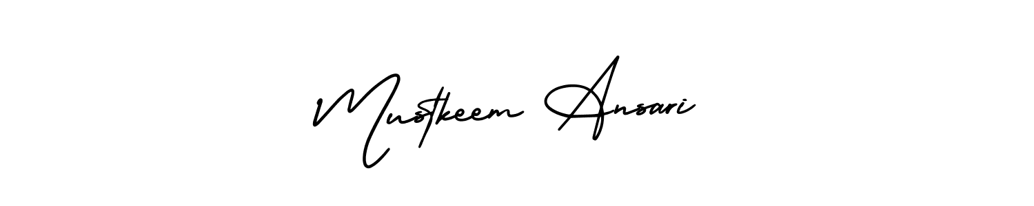 Mustkeem Ansari stylish signature style. Best Handwritten Sign (AmerikaSignatureDemo-Regular) for my name. Handwritten Signature Collection Ideas for my name Mustkeem Ansari. Mustkeem Ansari signature style 3 images and pictures png