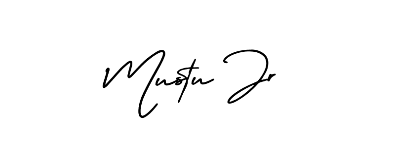 Make a beautiful signature design for name Mustu Jr. With this signature (AmerikaSignatureDemo-Regular) style, you can create a handwritten signature for free. Mustu Jr signature style 3 images and pictures png