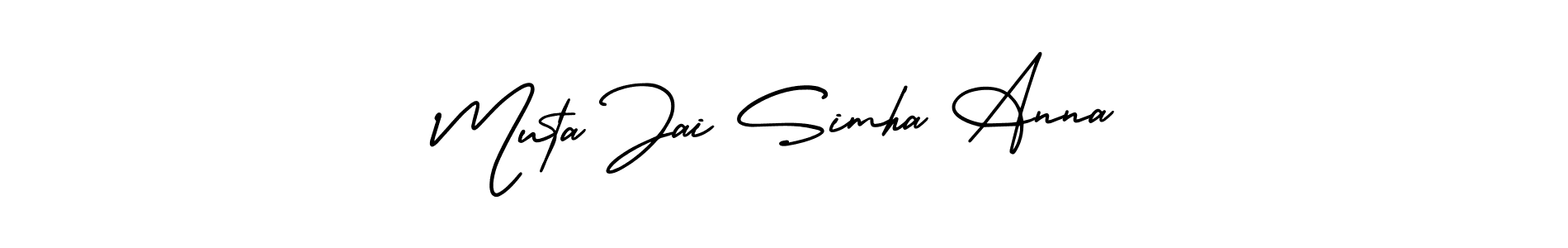 Create a beautiful signature design for name Muta Jai Simha Anna. With this signature (AmerikaSignatureDemo-Regular) fonts, you can make a handwritten signature for free. Muta Jai Simha Anna signature style 3 images and pictures png