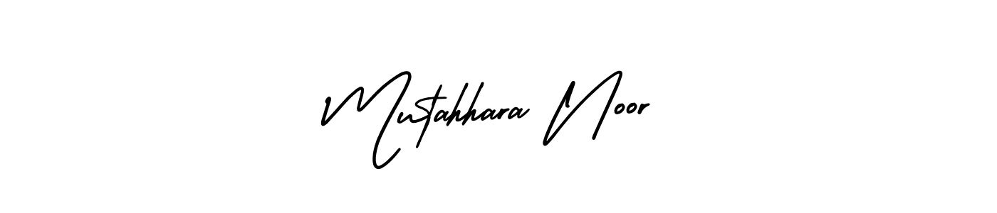 It looks lik you need a new signature style for name Mutahhara Noor. Design unique handwritten (AmerikaSignatureDemo-Regular) signature with our free signature maker in just a few clicks. Mutahhara Noor signature style 3 images and pictures png