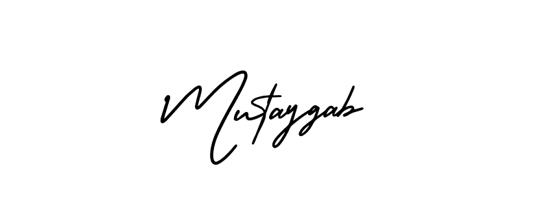 Use a signature maker to create a handwritten signature online. With this signature software, you can design (AmerikaSignatureDemo-Regular) your own signature for name Mutaygab. Mutaygab signature style 3 images and pictures png
