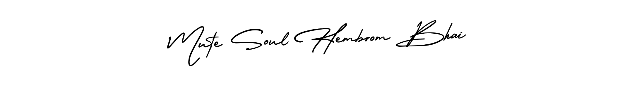 Mute Soul Hembrom Bhai stylish signature style. Best Handwritten Sign (AmerikaSignatureDemo-Regular) for my name. Handwritten Signature Collection Ideas for my name Mute Soul Hembrom Bhai. Mute Soul Hembrom Bhai signature style 3 images and pictures png