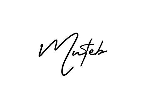 It looks lik you need a new signature style for name Muteb. Design unique handwritten (AmerikaSignatureDemo-Regular) signature with our free signature maker in just a few clicks. Muteb signature style 3 images and pictures png