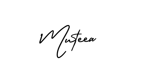 Make a beautiful signature design for name Muteea. With this signature (AmerikaSignatureDemo-Regular) style, you can create a handwritten signature for free. Muteea signature style 3 images and pictures png
